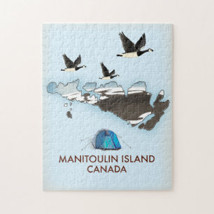 Bathurst Island Canada Reisplattegrond Legpuzzel