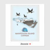 Bathurst Island Canada Reisplattegrond Sticker (Vel)