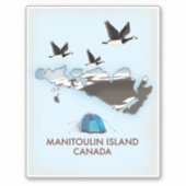 Bathurst Island Canada Reisplattegrond Sticker (Voorkant)