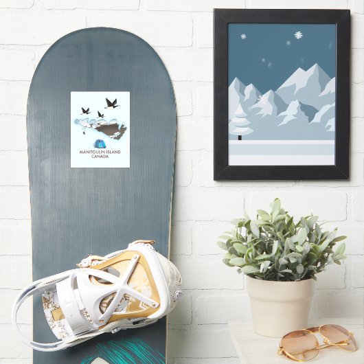 Bathurst Island Canada Reisplattegrond Sticker (Snowboard)
