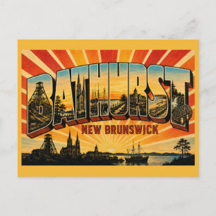 Bathurst New Brunswick Kustmijnstad Briefkaart