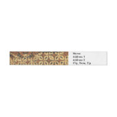 Batik Aardse Koffieboon Elegant Rustiek Robuust Adreslabel Wikkel (Individueel)