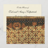 Batik Aardse koffieboon Elegant Rustiek Robuust Kaart (Voorkant / Achterkant)