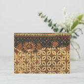 Batik Aardse koffieboon Elegant Rustiek Robuust Kaart (Staand voorkant)