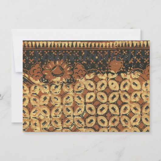 Batik Aardse koffieboon Elegant Rustiek Robuust Kaart (Voorkant)