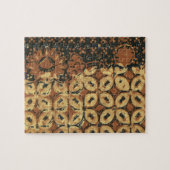 Batik Aardse koffieboon Elegant Rustiek Robuust Legpuzzel (Horizontaal)