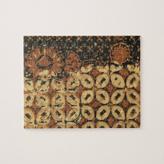 Batik Aardse koffieboon Elegant Rustiek Robuust Legpuzzel (Horizontaal)