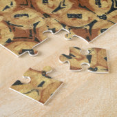 Batik Aardse koffieboon Elegant Rustiek Robuust Legpuzzel (Zijkant)
