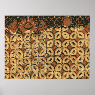Batik Aardse Koffieboon Elegant Rustiek Robuust Poster