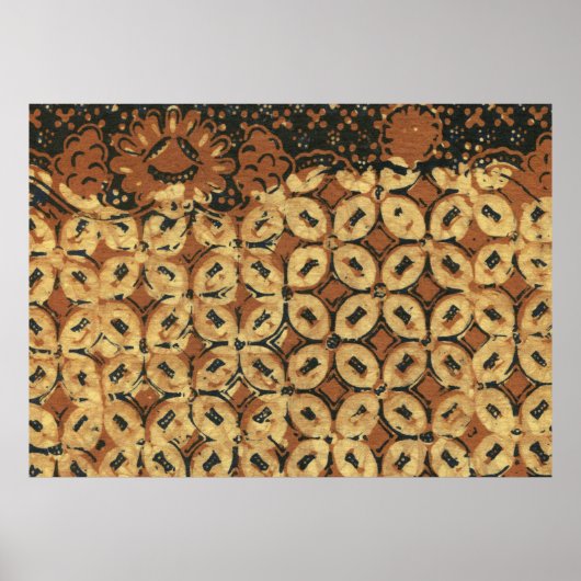 Batik Aardse Koffieboon Elegant Rustiek Robuust Poster (Voorkant)