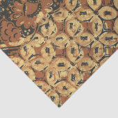 Batik Aardse Koffieboon Elegant Rustiek Robuust Tissuepapier (Detail)