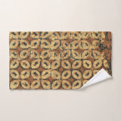 Batik aardse koffieboon Elegant Rustiek Rugged Bad Handdoek (Handdoek)