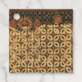 Batik aardse koffieboon Elegant Rustiek Rugged Bedankjes Labels (Voorkant)