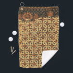 Batik aardse koffieboon Elegant Rustiek Rugged Golfhanddoek<br><div class="desc">Prachtige Batik! Een koffieboon grafisch geometrisch ontwerp,  een robuuste rustieke kunstprint.</div>