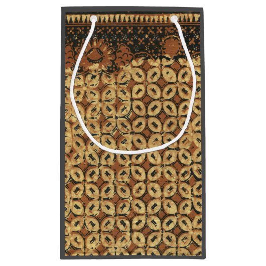 Batik aardse koffieboon Elegant Rustiek Rugged Klein Cadeauzakje (Achterkant)