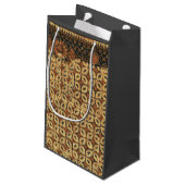 Batik aardse koffieboon Elegant Rustiek Rugged Klein Cadeauzakje (Achterkant Gekanteld)