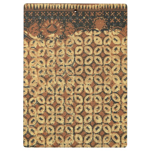 Batik aardse koffieboon Elegant Rustiek Rugged Klembord (Achterkant)