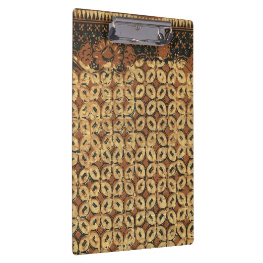 Batik aardse koffieboon Elegant Rustiek Rugged Klembord (Rechts)