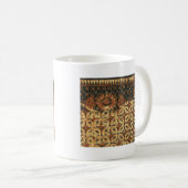 Batik aardse koffieboon Elegant Rustiek Rugged Koffiemok (Voorkant rechts)