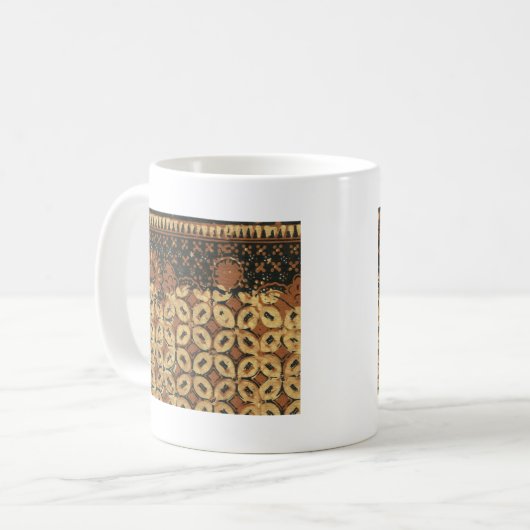 Batik aardse koffieboon Elegant Rustiek Rugged Koffiemok (Voorkant links)