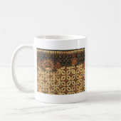 Batik aardse koffieboon Elegant Rustiek Rugged Koffiemok (Links)