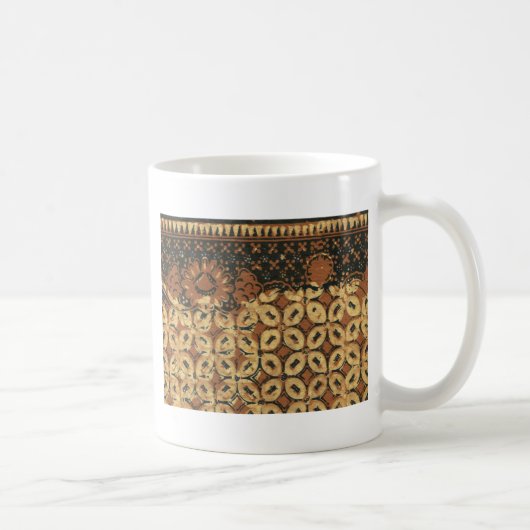 Batik aardse koffieboon Elegant Rustiek Rugged Koffiemok (Rechts)