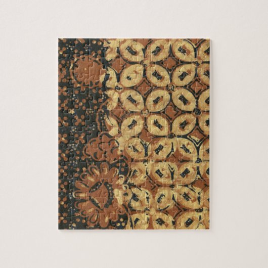 Batik aardse koffieboon Elegant Rustiek Rugged Legpuzzel (Verticaal)