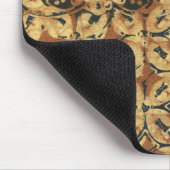 Batik aardse koffieboon Elegant Rustiek Rugged Muismat (Hoek)