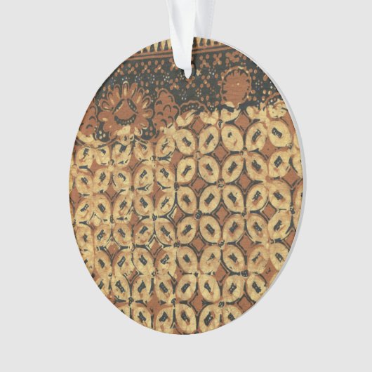 Batik aardse koffieboon Elegant Rustiek Rugged Ornament (voorkant)