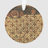 Batik aardse koffieboon Elegant Rustiek Rugged Ornament (voorkant)