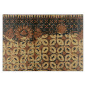 Batik aardse koffieboon Elegant Rustiek Rugged Snijplank (Voorkant)