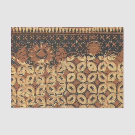 Batik aardse koffieboon Elegant Rustiek Rugged Tissuepapier (Voorkant)