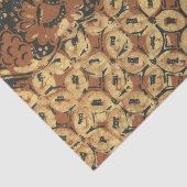 Batik aardse koffieboon Elegant Rustiek Rugged Tissuepapier (Detail)