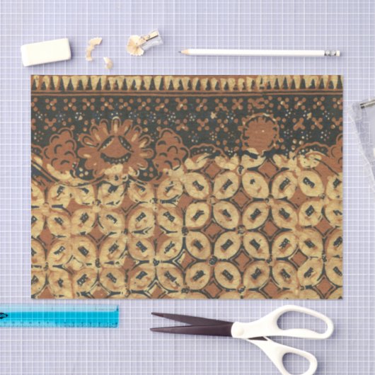 Batik aardse koffieboon Elegant Rustiek Rugged Tissuepapier (Craft)