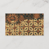 Batik aardse koffieboon Elegant Rustiek Rugged Visitekaartje (Achterkant)