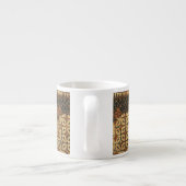 Batik Aardse Koffieboon Elegant Rustiek Ruw Espresso Kop (Achterkant)
