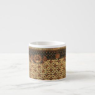 Batik Aardse Koffieboon Elegant Rustiek Ruw Espresso Kop