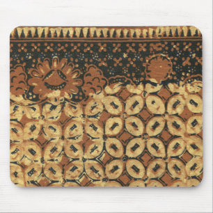 Batik Aardse Koffieboon Elegant Rustiek Ruw Muismat