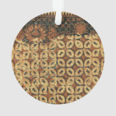 Batik Aardse Koffieboon Elegant Rustiek Ruw Ornament (achterkant)