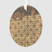 Batik Aardse Koffieboon Elegant Rustiek Ruw Ornament (voorkant)