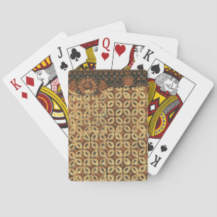 Batik Aardse Koffieboon Elegant Rustiek Ruw Pokerkaarten