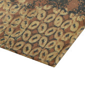 Batik Aardse Koffieboon Elegant Rustiek Ruw Snijplank (Hoek)