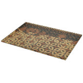 Batik Aardse Koffieboon Elegant Rustiek Ruw Snijplank (Hoek)