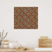 Batik abstract, naadloos textielpatroon. poster (Keuken)