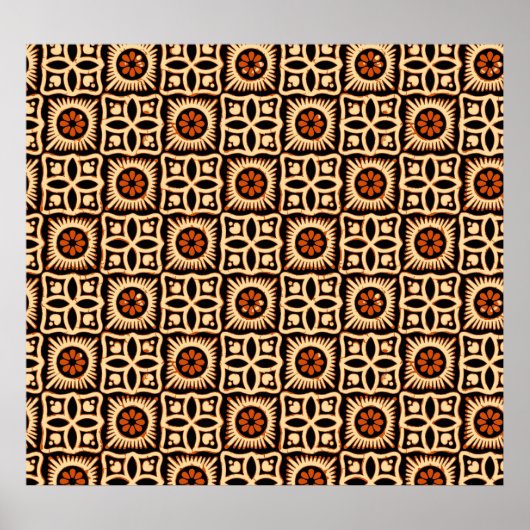 Batik abstract, naadloos textielpatroon. poster (Voorkant)