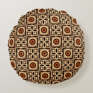 Batik abstract, naadloos textielpatroon. rond kussen