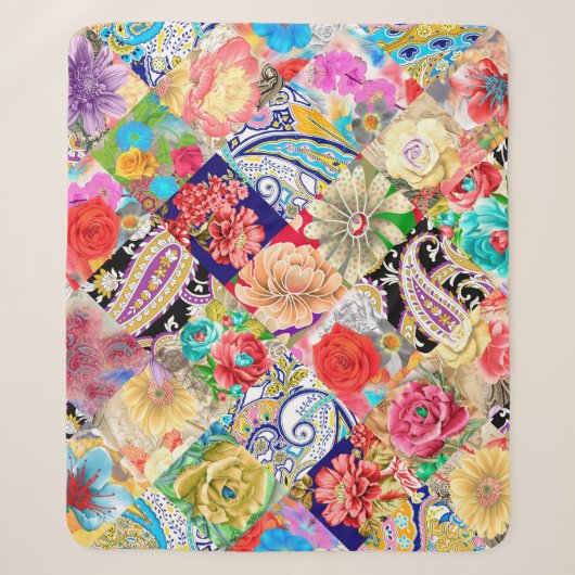 Batik achtergrond. ontwerp sherpa deken (Voorkant)