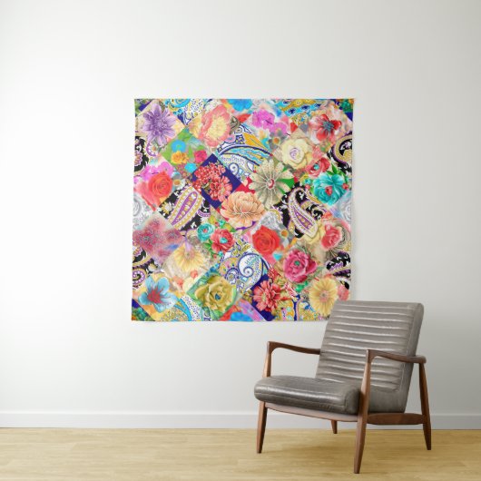 Batik achtergrond.  ontwerp wandkleed (In situ)