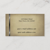  batik bladeren Faux Suede Visitekaartje (Achterkant)