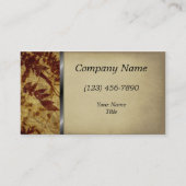  batik bladeren Faux Suede Visitekaartje (Voorkant)